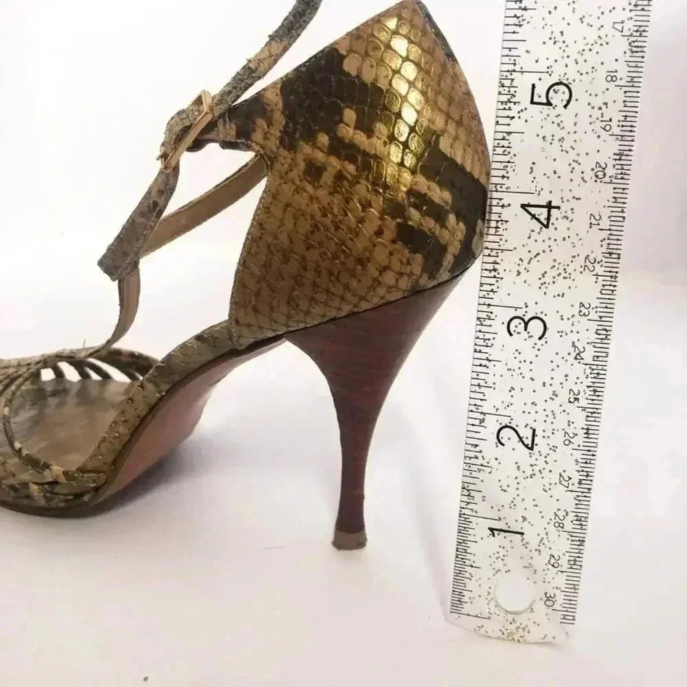 Stuart Weitzman Y2k Snakeskin Python Print Stilet… - image 8